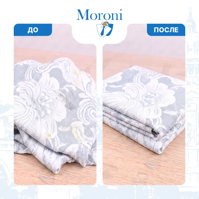 Скатерть до и после